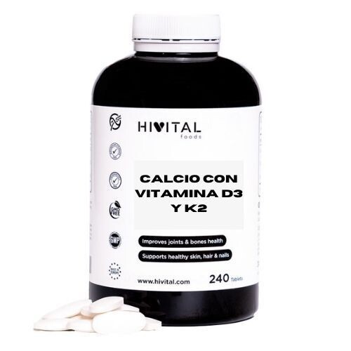 CALCIO CON VITAMINA D3 Y K2 240 COMPRIDOS CALCIO CON VITAMINA D3 Y K2 240 COMPRIDOS