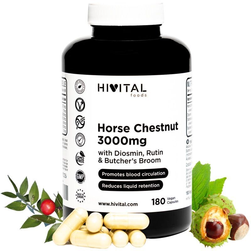CASTAÑO DE INDIAS 3000 MG | 180 CÁPSULAS V CASTAÑO DE INDIAS 3000 MG | 180 CÁPSULAS V