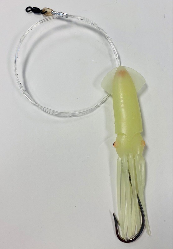 7" Rigged Rubber Squid
