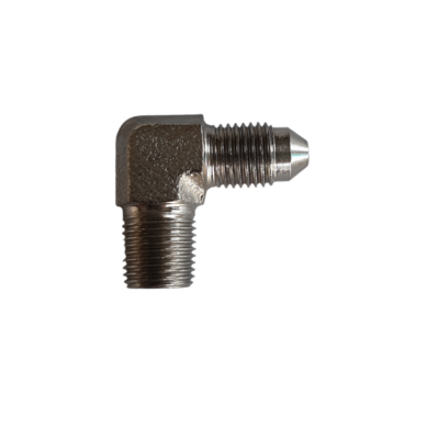 Male/Male Adaptor - 1/8 NPT to 3/8 (90 Degree)