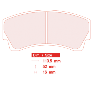 CL Brakes 5007W43T16 RC6 Brake Pads