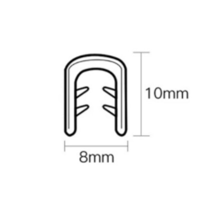 Rubber Edge Trim - 10mm x 8mm