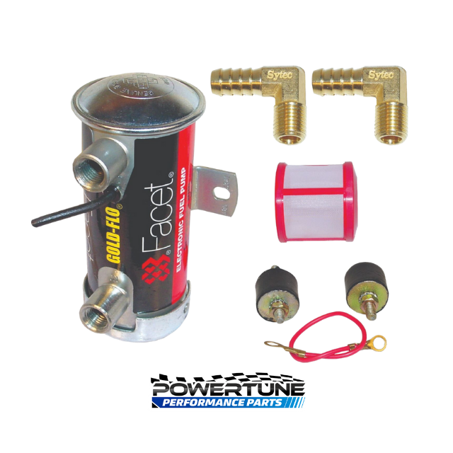 Facet Red Top Cylindrical Fuel Pump Kit (10mm Tails)