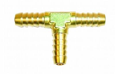 SALE Brass T Piece for 6mm (1/4&quot;) Fuel Hose