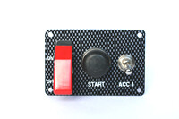 Carbon Look Switch Panel - Ignition Start Button &amp; 1 Toggle Switch