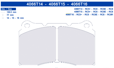 SALE CL Brakes 4066 Brake Pads RC6