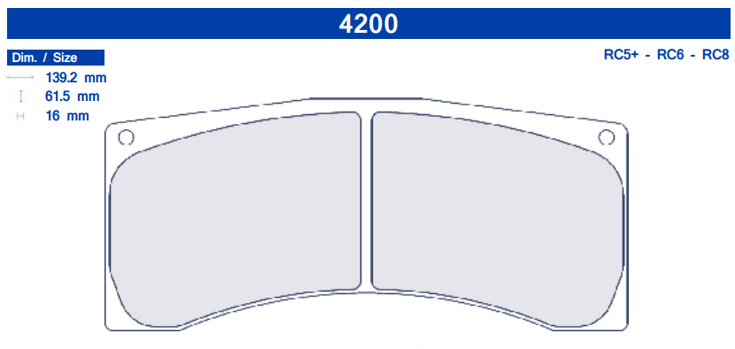 CL Brakes 4200 Brake Pads RC6 (Ford Fiesta)