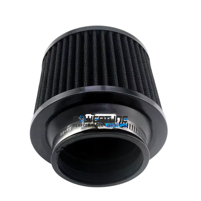 Cone Air Filter 76mm (3&quot;) - Black (Short / Closed Top)
