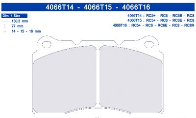 CL Brakes 4066 Brake Pads RC6