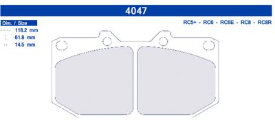 CL Brakes 4047 RC6 Brake Pads - Subaru