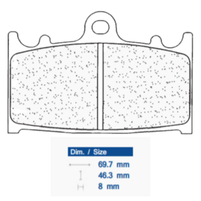 CL Brakes 2251 Sintered Metal Brake Pads (SBS631 / FDB574 / FA158)