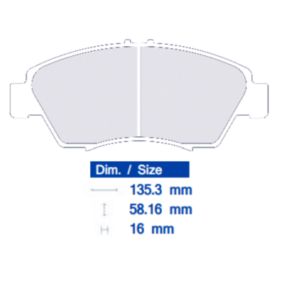 CL Brakes 4077 RC6 Brake Pads - Honda Front (Standard)