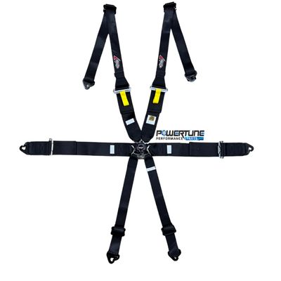 Atech Lightweight 6-Point Harness 2/3" - Black - 2026