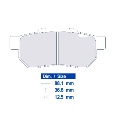 CL Brakes 4076 RC5+ Brake Pads - Honda Rear (Standard)