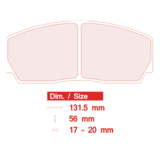 CL Brakes 5004 W50T17 RC8 Brake Pads