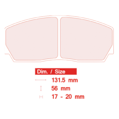 CL Brakes 5004 W50T17 RC8 Brake Pads
