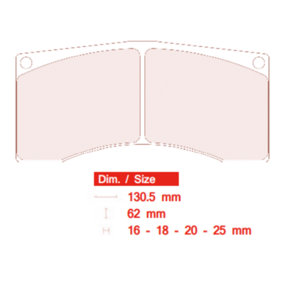 CL Brakes 5005 W50T16 RC8 Brake Pads