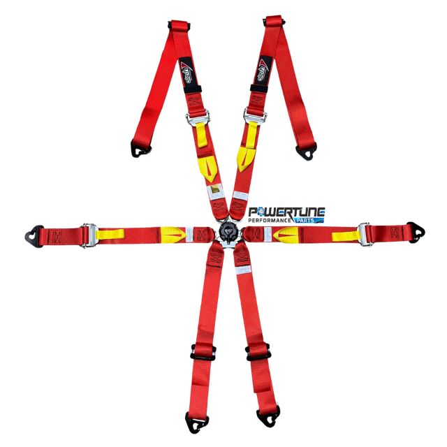 Atech Ultra Lightweight 6-Point Harness 2/2" - Red - 2026