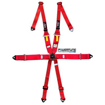 Atech Lightweight 6-Point Harness 2/3" - Red - 2026