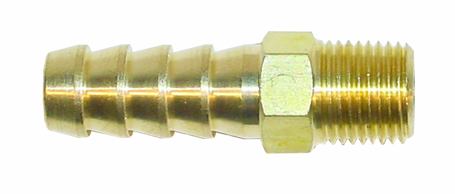 Brass Straight Fuel Fitting 1/8th NPT- 8mm (Facet 41199)