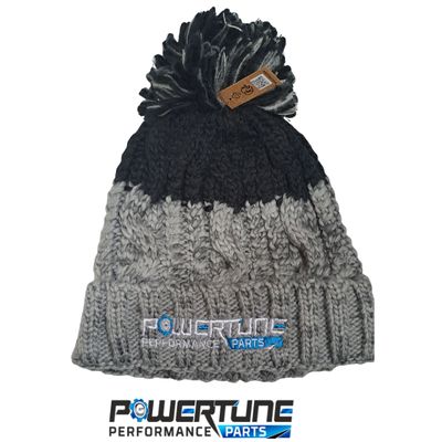 Powertune Performance Parts Beanie Cap - Black/Grey