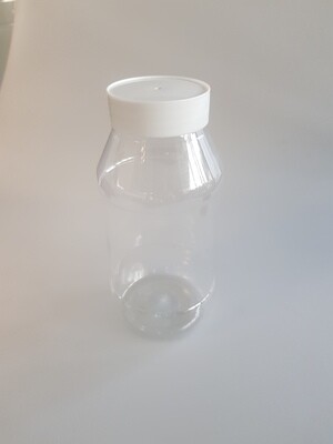 1000ml plastic PP potten met schroefdeksel, transparant