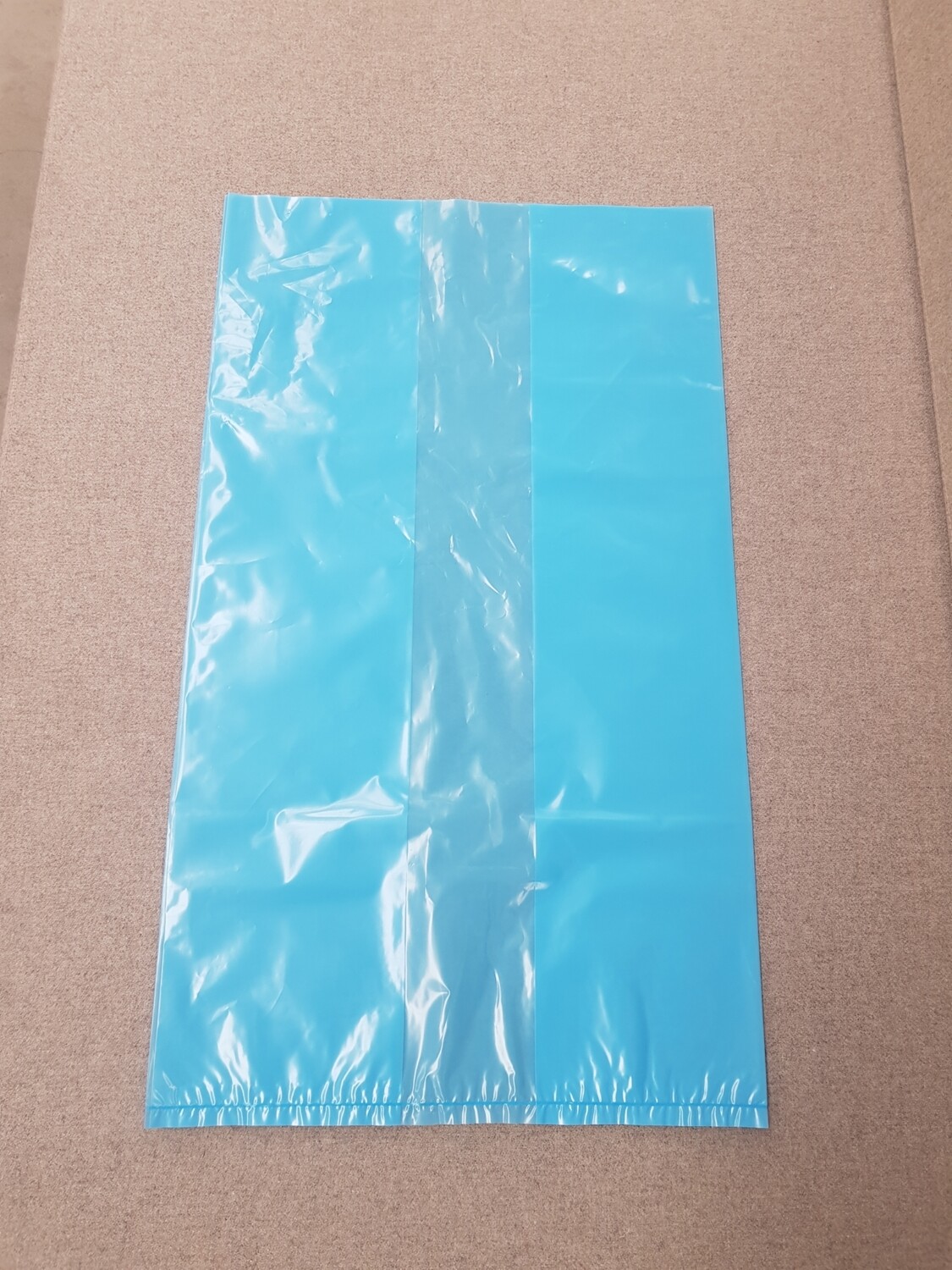 Zakken Food LDPE los transparant blauw 400/155x700x0,05, 300 stuks per doos