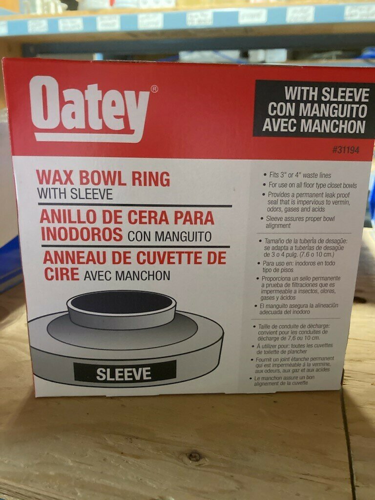 Oatey toilet seal with sleeve