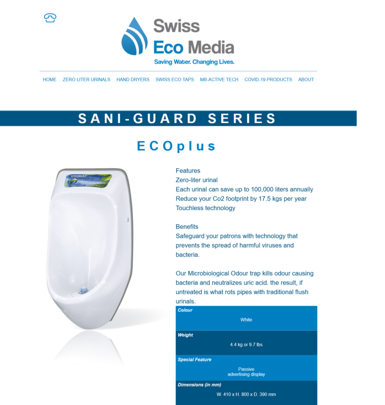 Urimat ecoplus waterless urinal