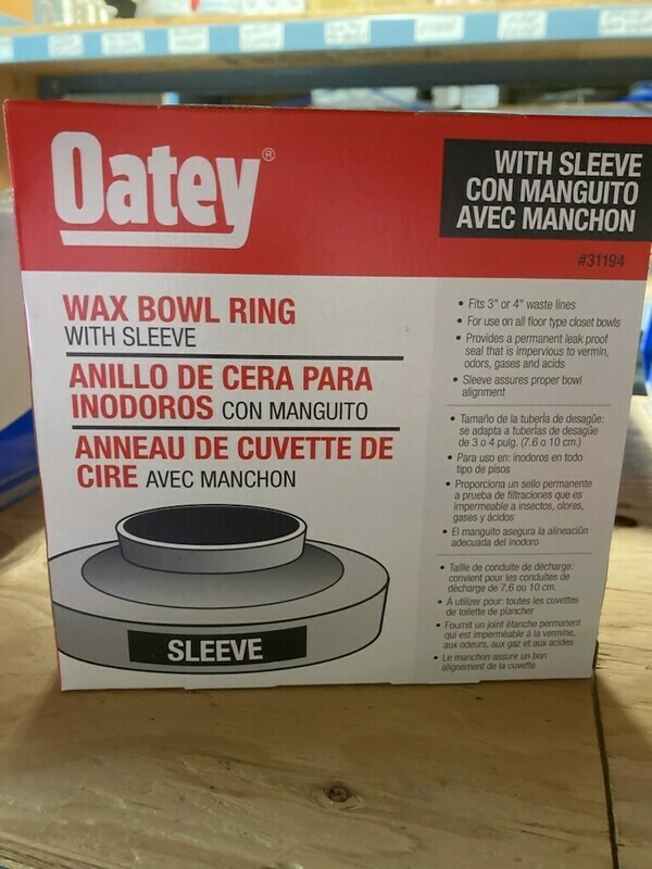 Oatey toilet seal with sleeve