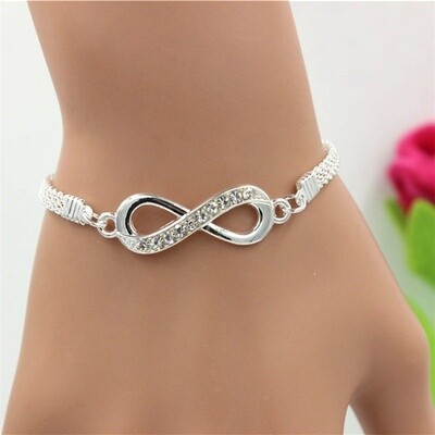 infinity bracelet, also known as an "eternity" or "Forever Connected" bracelet