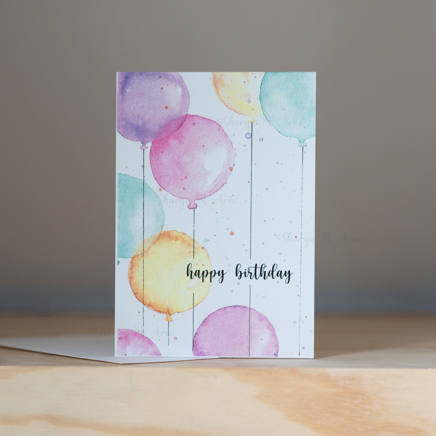 Happy Birthday card with envelope