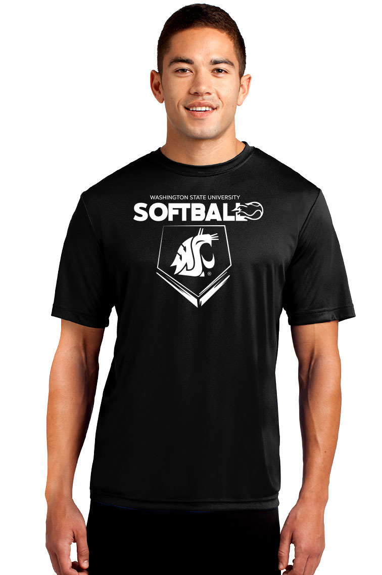 ST350 - Unisex Poly- WSU Softball tshirts