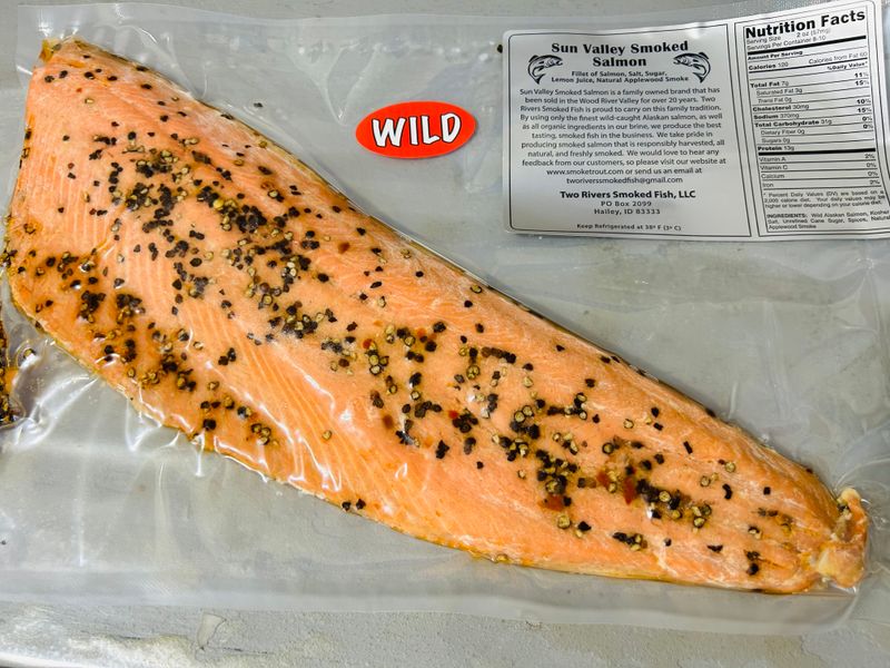 Wild Alaskan Smoked Salmon Full Fillet (Cracked Pepper)