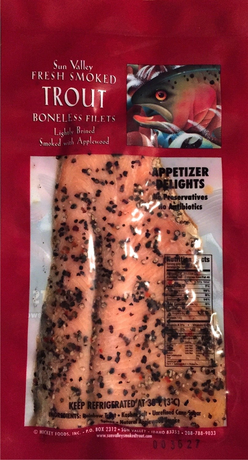 Smoked Rainbow Trout Fillet 5 Pack (Cracked Pepper) Smoked Rainbow Trout Fillet 5 Pack (Cracked Pepper)