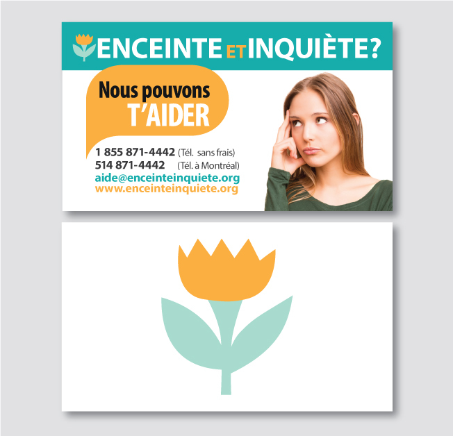 Carte de présentation « Enceinte et inquiète »