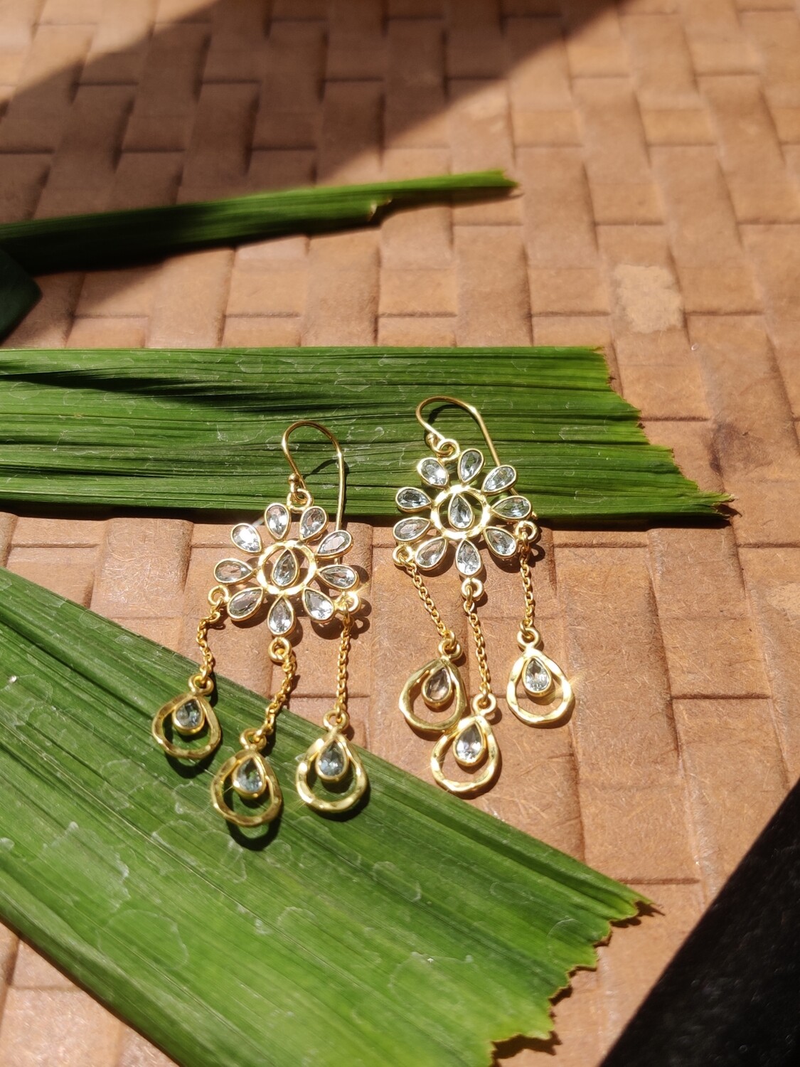 Helen of Troy Gold plated Earrings in 92.5 Silver
