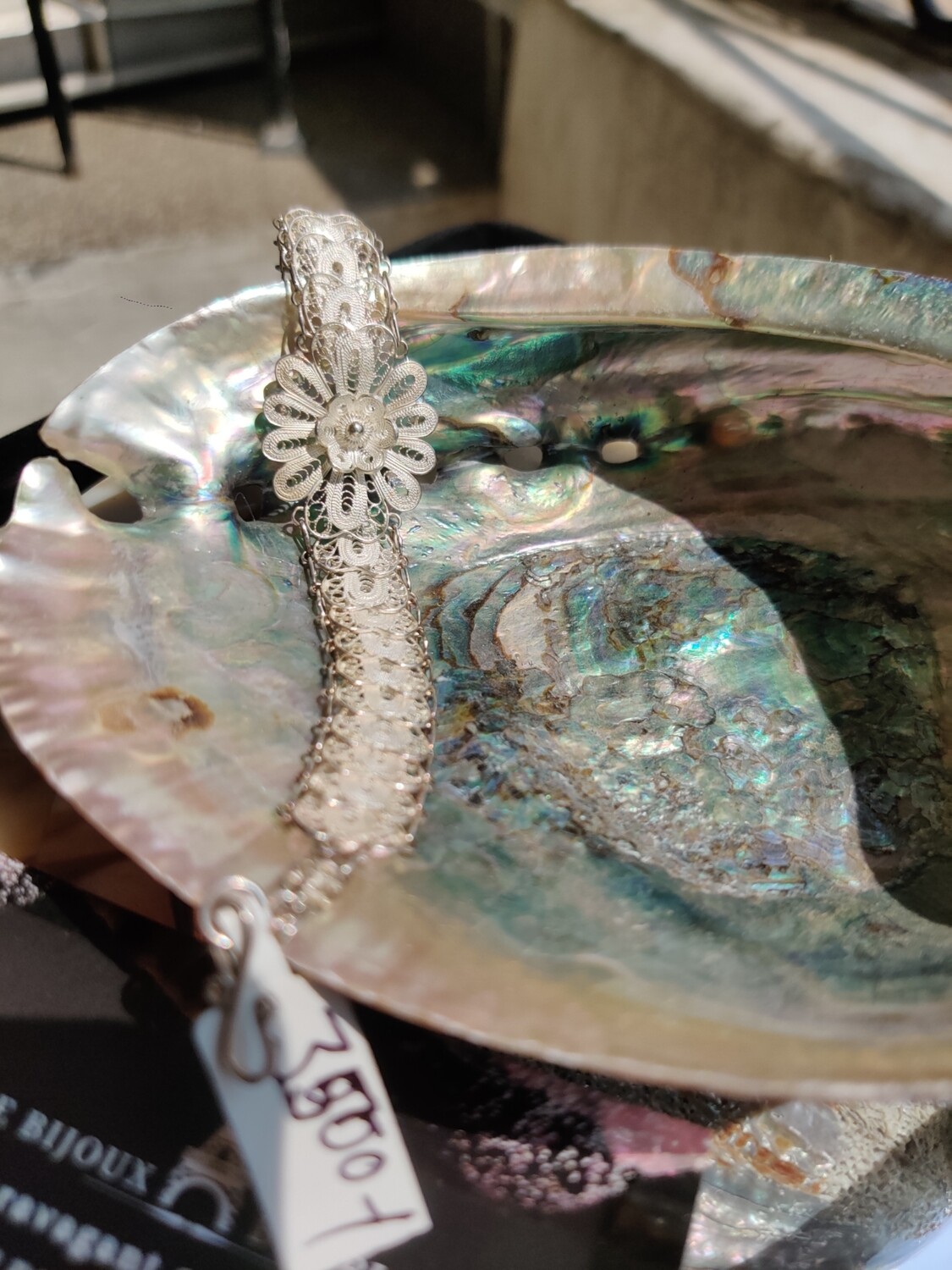 Filigree floral bracelet in 02.5 Silver 