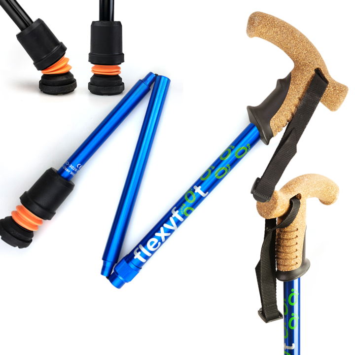 Flexyfoot Cork Handled Folding Walking Stick