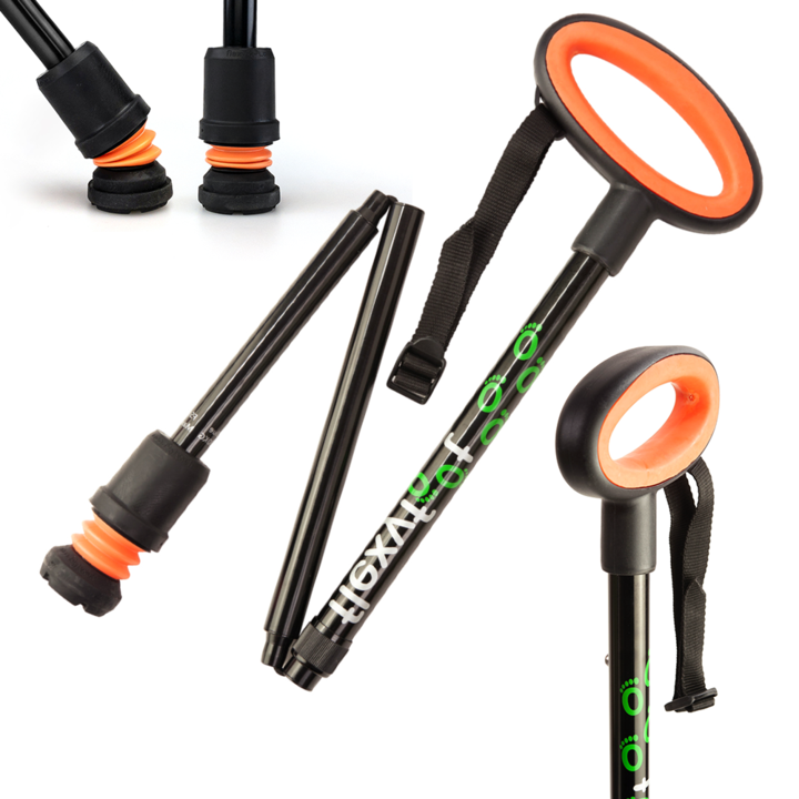 Flexyfoot Oval Handled Folding Walking Stick
