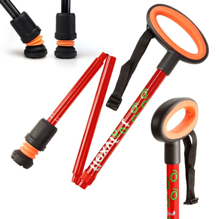 Flexyfoot Oval Handled Folding Walking Stick