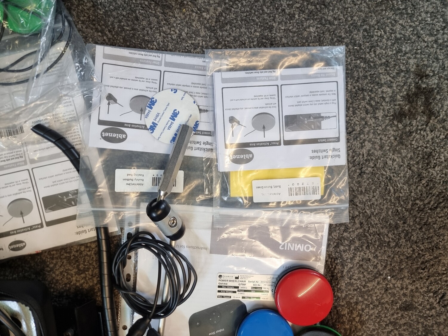 Omni 2 Special Input Device  and 5 x Buddy Buttons RNET