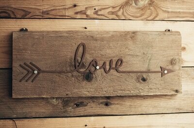 Holzschild - Love