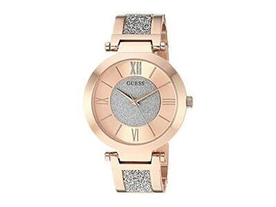 GUESS ROSE TONE LDS WATCH