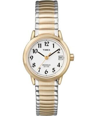 LDS 2/T BRUSHED GOLD TIMEX WATCH