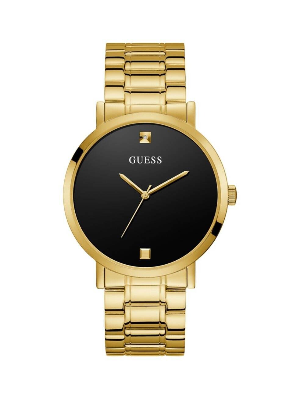 GUESS GNTS WATCH W/BLK DIAL & GOLD TONE STRAP