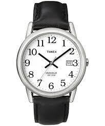 GTS WHITE DIAL BLK NUMBERS TIMEX WATCH