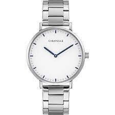 CARAVELLE GTS FOLD OVER STRAP W WHT DIAL WATCH