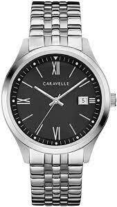 CARAVELLE GTS FOLD OVER STRAP W BLK DIAL