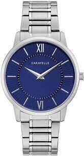 CARAVELLE GTS FOLD OVER STRAP W BLUE DIAL